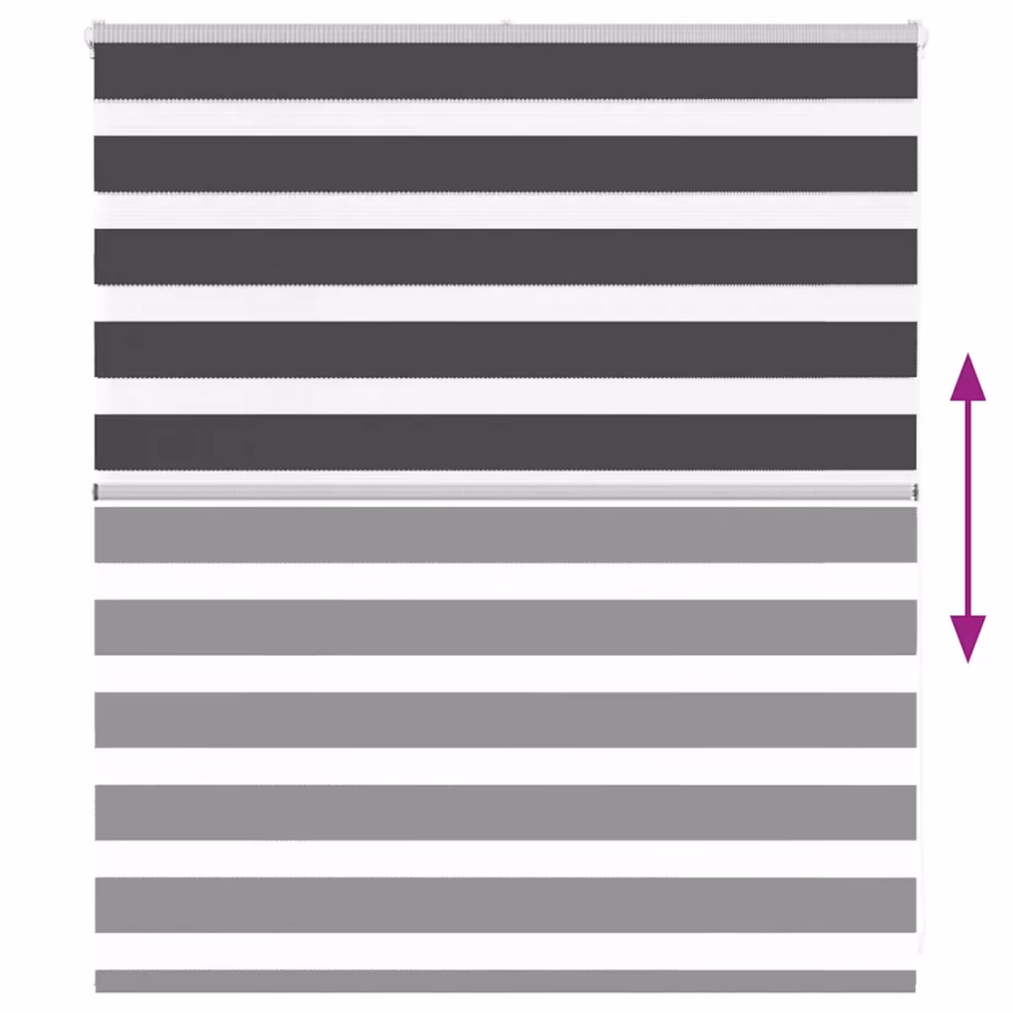 Triibuline sebraruloo kettmehhanismiga, must, 135 x 100 cm, polüester – 5