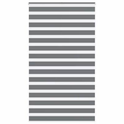 Triibuline zebra-ruloo, tumehall, 135 x 200 cm, 100% polüester, alumiiniumsiiniga, kettmehhanismiga