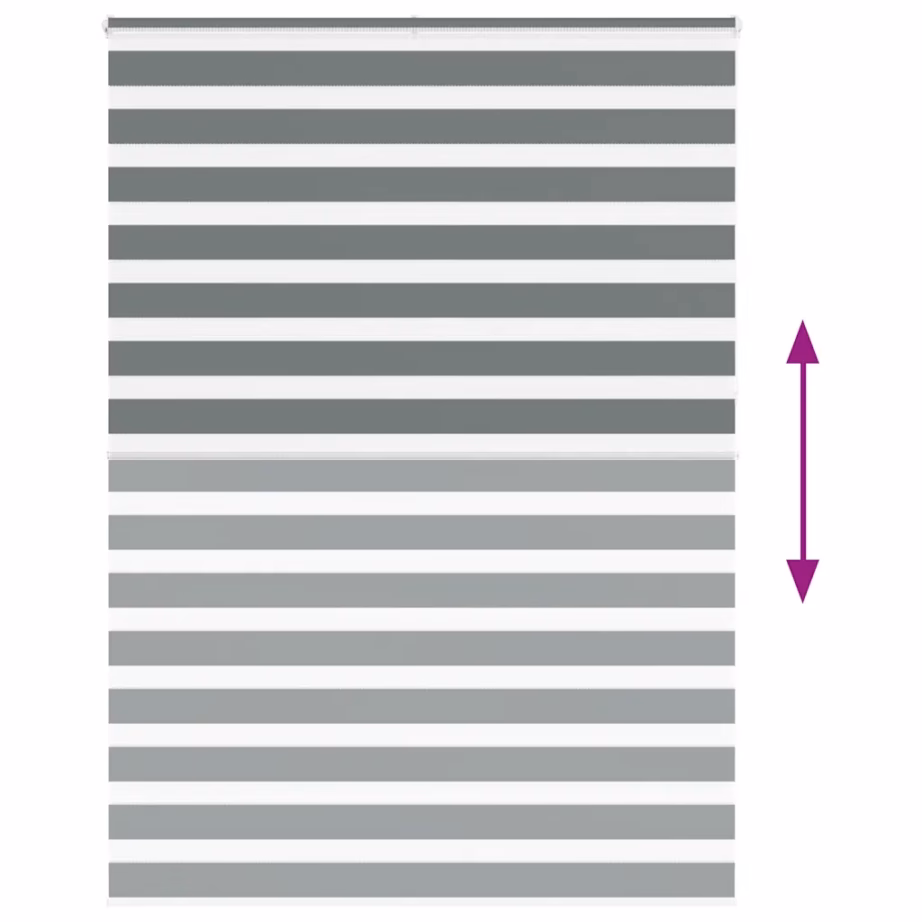 Tumehall sebra ruloo privaatsuse ja päikesekaitsega, 160 x 230 cm, polüester – 5