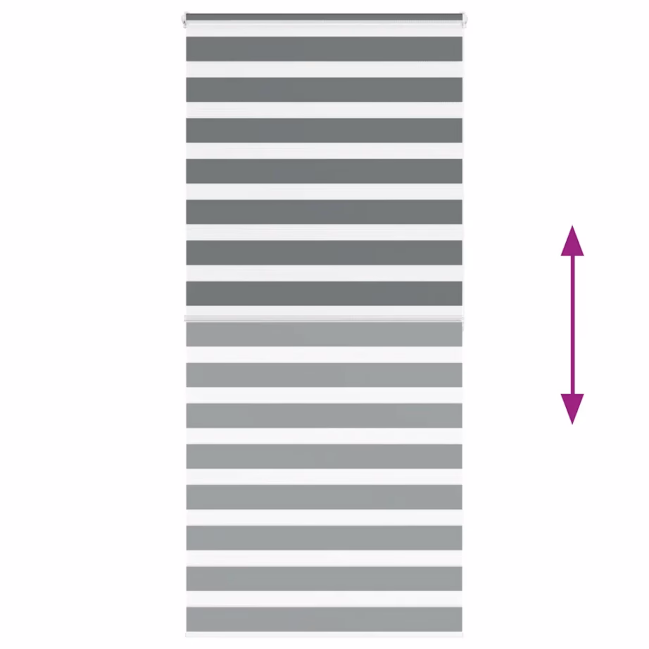 Päev-öö sebraruloo, tumehall, 115 x 200 cm, 100% polüester, alumiiniumsiiniga – 5