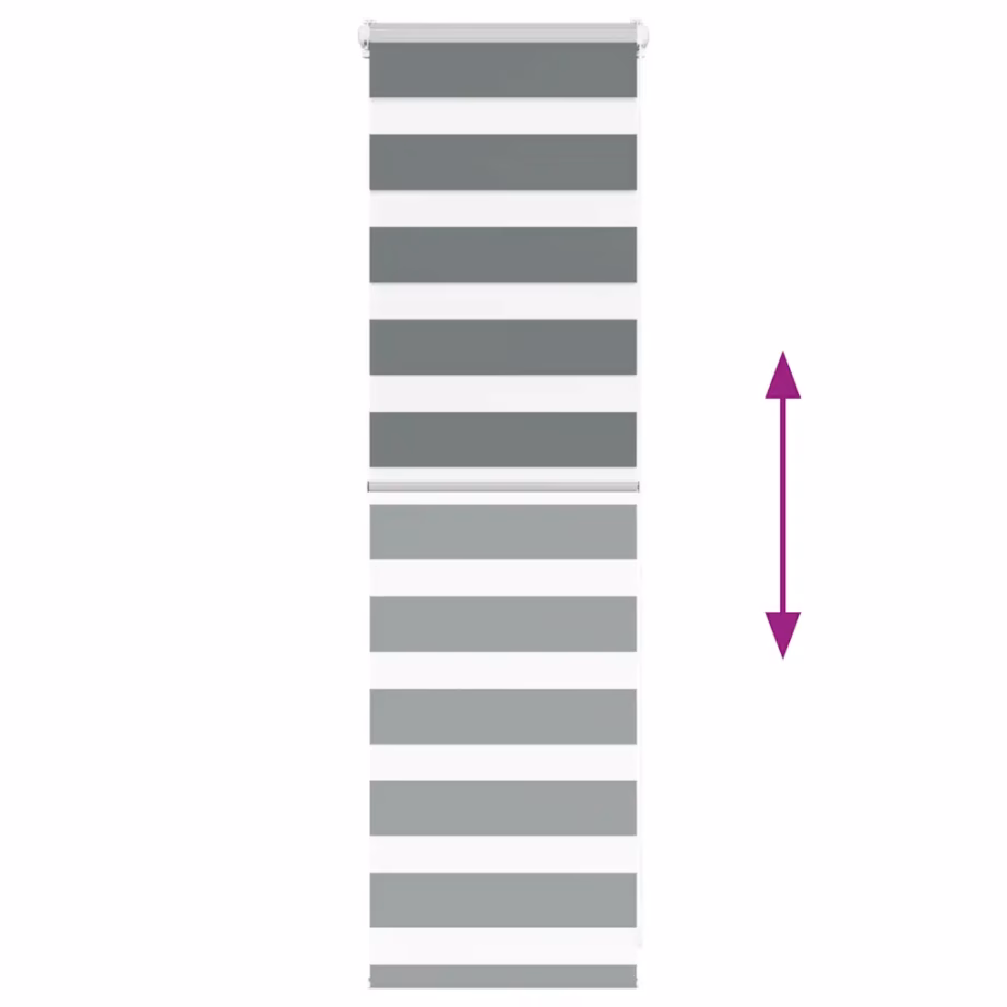 Triibuline sebra ruloo kettmehhanismiga, tumehall, 50 x 100 cm, 100% polüester, alumiiniumsiiniga – 5