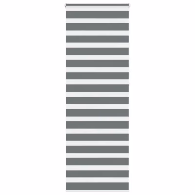 Triibuline sebra ruloo privaatsuseks, tumehall, 85 x 230 cm, 100% polüester