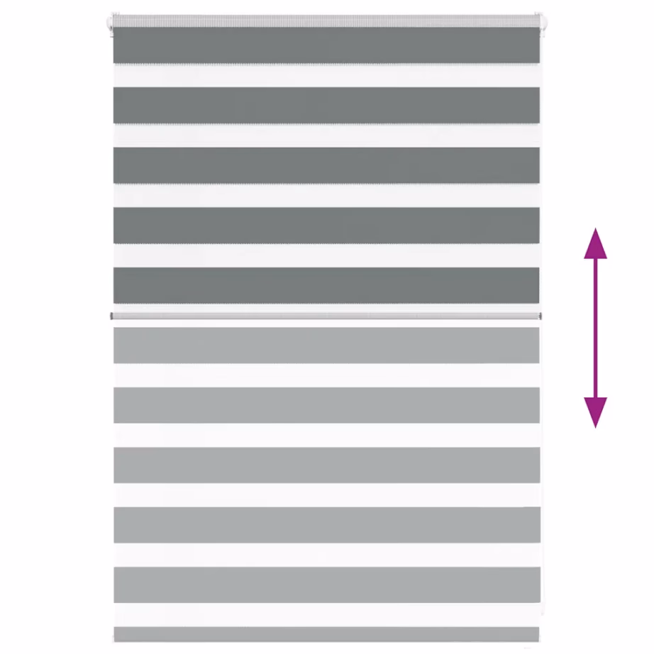 Tumehall sebra ruloo, 95 x 100 cm, kanga laius 90,9 cm, 100% polüester – 5