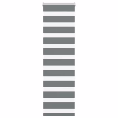 Tumehall sebra ruloo päev ja öö, 40 x 150 cm, 100% polüester, alumiiniumsiiniga