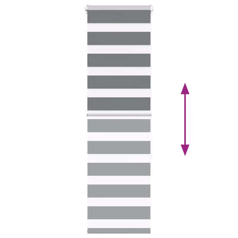 Tumehall sebra ruloo päev ja öö, 40 x 150 cm, 100% polüester, alumiiniumsiiniga – 5