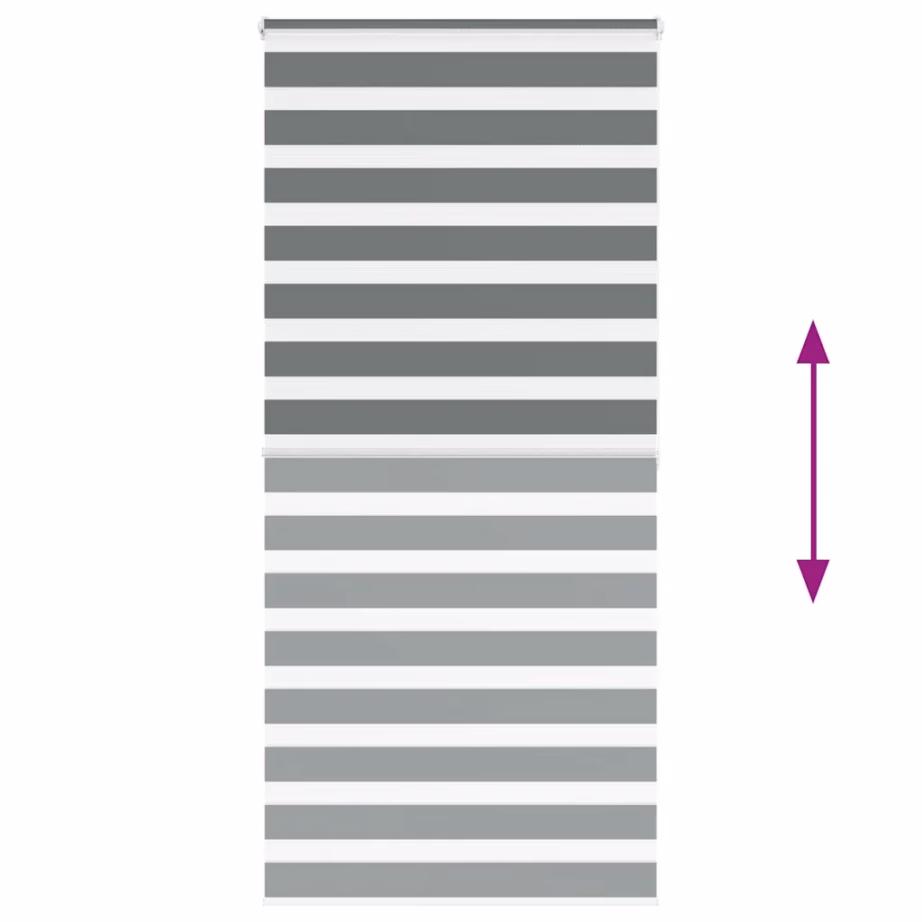 Tumehall sebra rulookardin, 100 x 200 cm, 100% polüester – 5