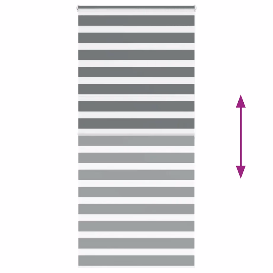 Tumehall sebraruloo triibuline rulookardin, 105 x 200 cm, 100% polüester – 5