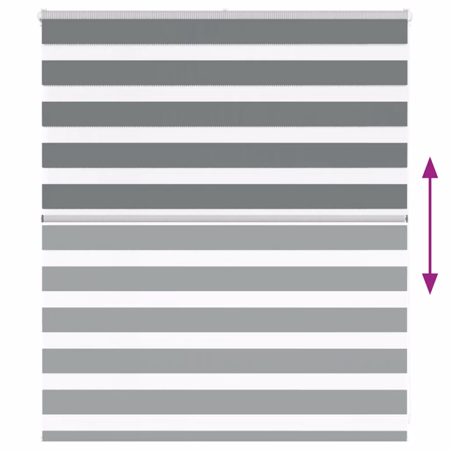 Tumehall sebraruloo triibulise kangaga, 135 x 100 cm, 100% polüester – 5