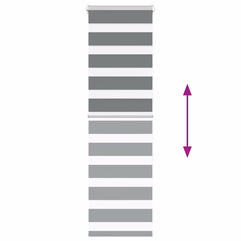 Triibuline sebraruloo tumehall, 50 x 150 cm, kangalaius 45,9 cm, 100% polüester – 5
