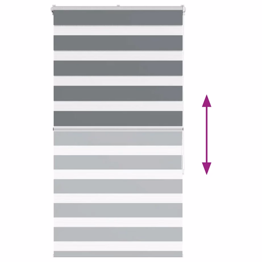 Tumehall triibuline sebraruloo, 90 x 150 cm, kanga laius 85,9 cm, 100% polüester – 5