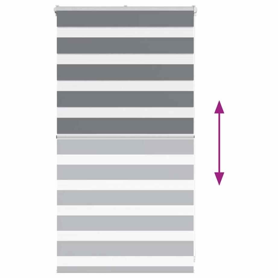 Triibuline zebra ruloo, tumehall, 80 x 100 cm, 100% polüester – 5