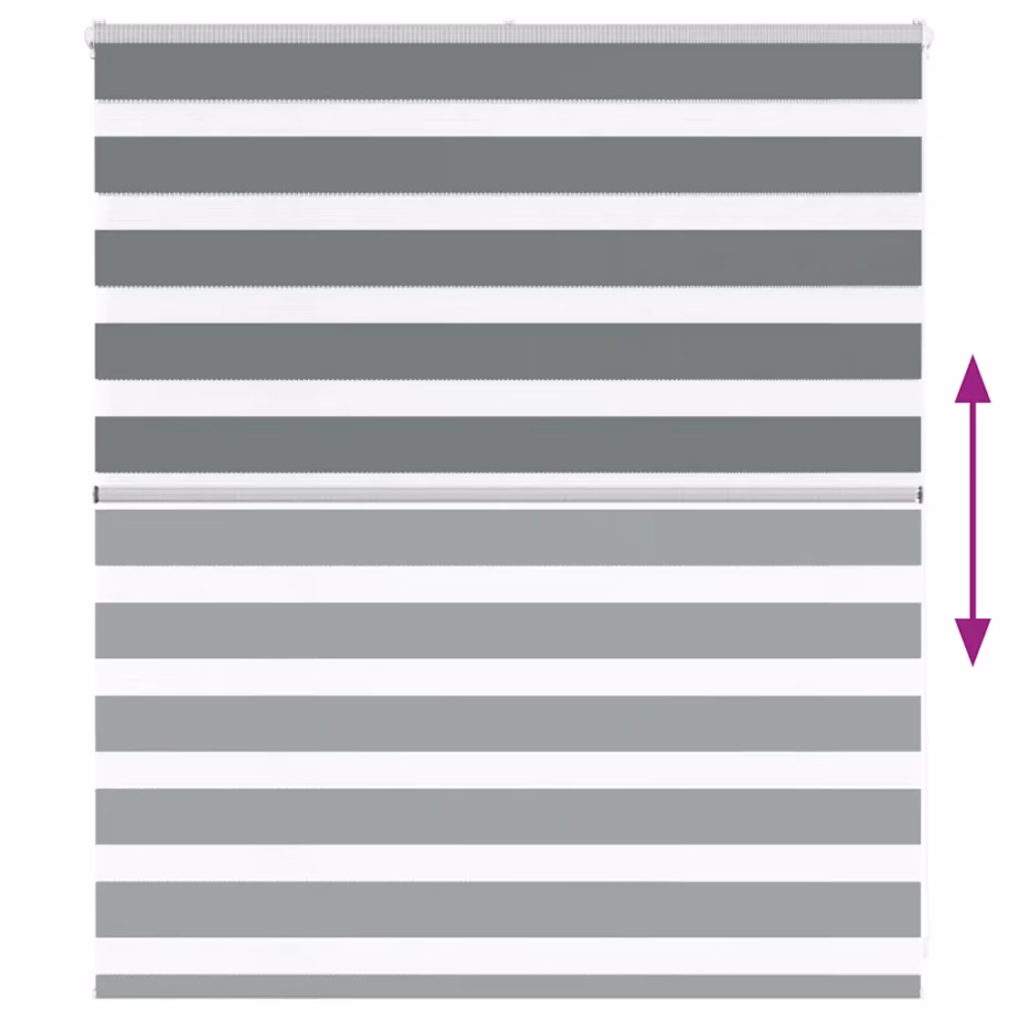 Zebra ruloo tumehall, 130 x 100 cm, 100% polüester, alumiiniumsiiniga – 5