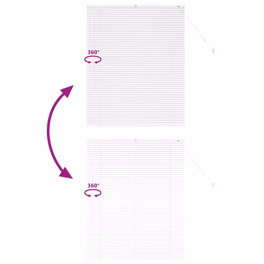 Valge alumiiniumist Veneetsia ruloo 130 x 105 cm – 10