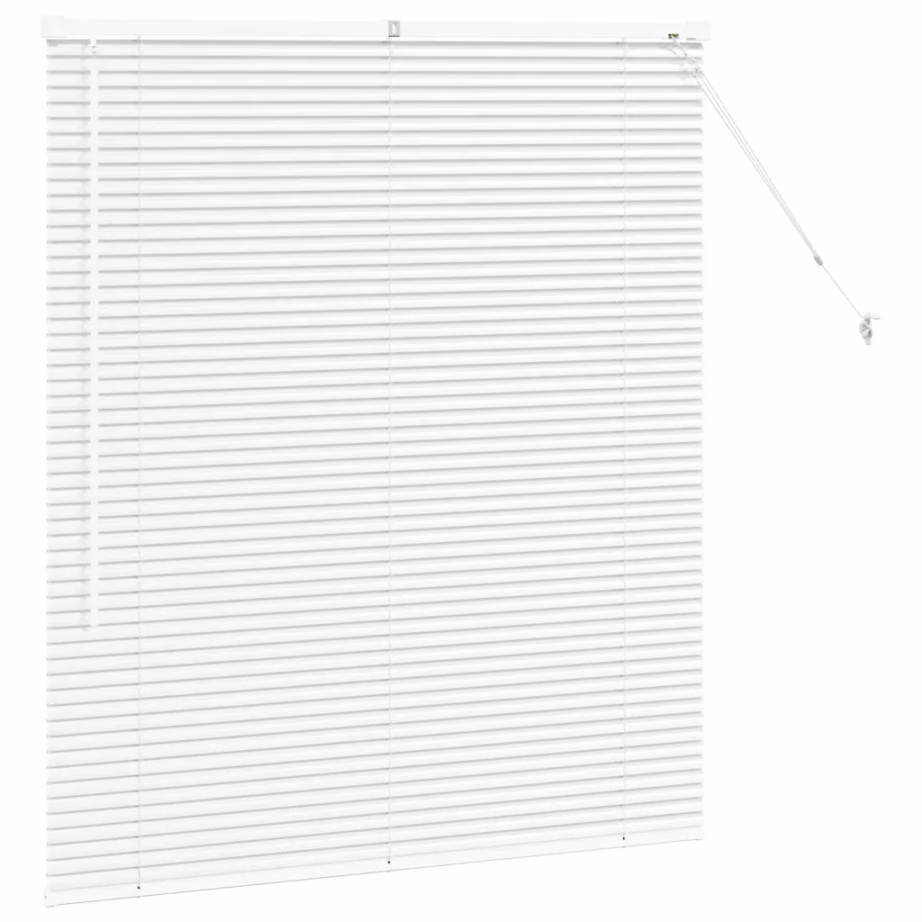 Valge alumiiniumist Veneetsia ruloo, 130 x 115 cm, siseruumidesse – 5