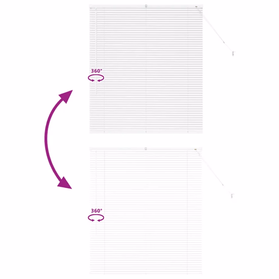 Valge alumiiniumist Veneetsia ruloo, 130 x 115 cm, siseruumidesse – 10