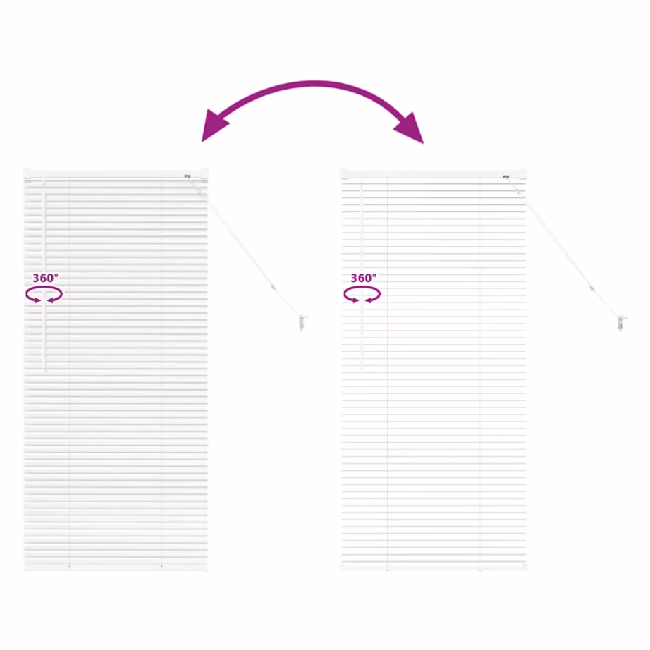 Valge alumiiniumist Veneetsia ruloo, 130 x 65 cm – 11