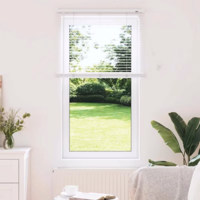 Valge alumiiniumist Veneetsia ruloo, 130 x 80 cm