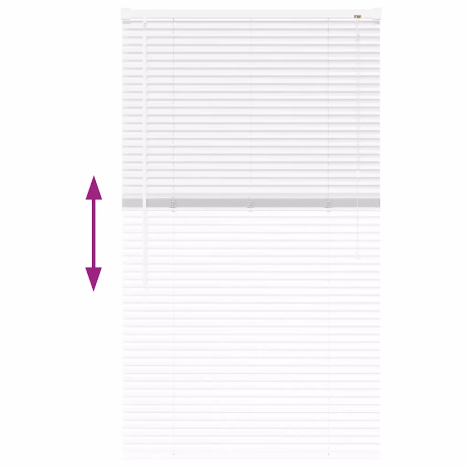 Valge alumiiniumist Veneetsia ruloo, 130 x 80 cm – 12