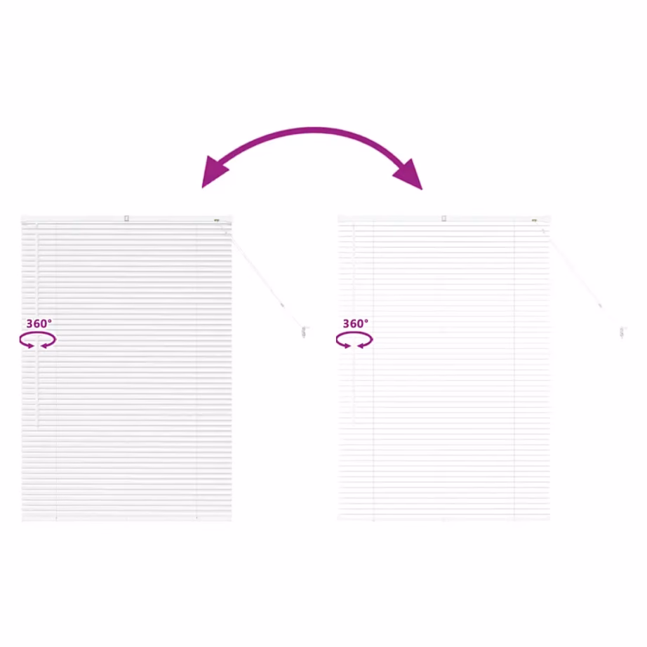 Valge alumiiniumist Veneetsia ruloo, 130 x 85 cm – 11