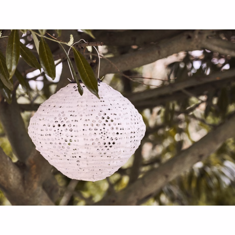 Valge laetav LED aialatern integreeritud päikesepaneeliga Harwood – 4