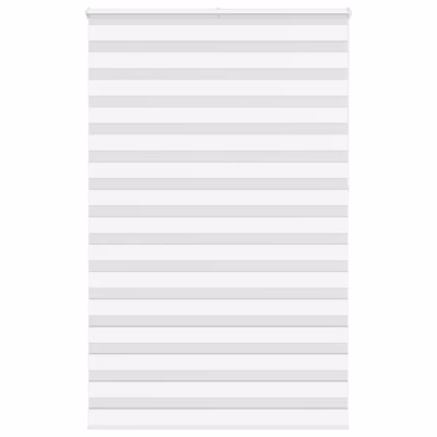 Valge päev-öö ruloo triibulise kangaga, 140 x 230 cm, polüester, alumiiniumsiiniga