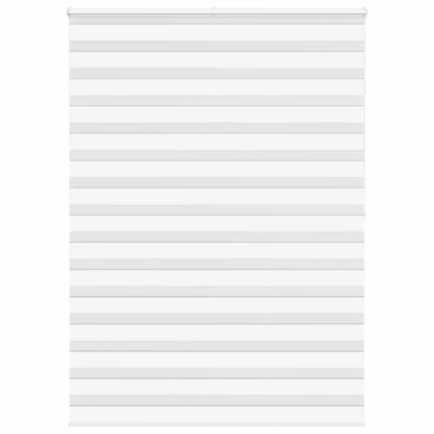 Valge triibuline päev-öö ruloo, 165 x 200 cm, 100% polüester, alumiinium ülemine siin, kanga laius 160,9 cm