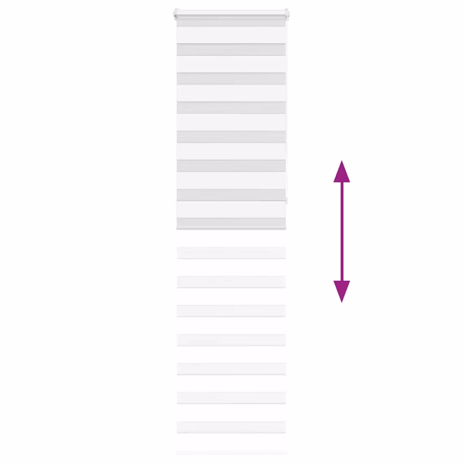 Valge päev-öö ruloo triibulise kangaga, 55 x 230 cm, polüester – 5