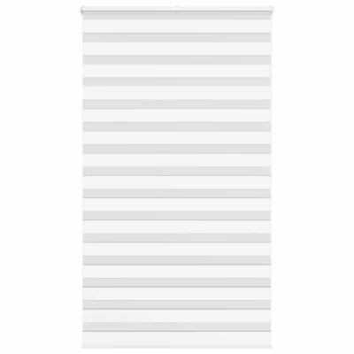 Valge päev-öö rulookardin, triibuline, 130 x 200 cm, polüester