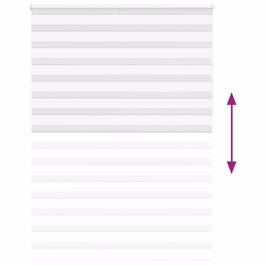 Valge sebraruloo kettmehhanismiga, 155 x 200 cm, polüester – 5