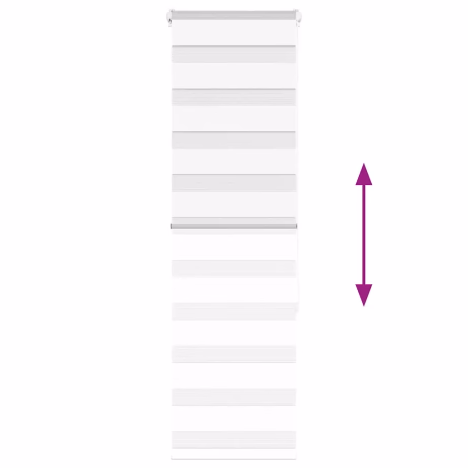 Valge päev-öö sebraruloo kettmehhanismiga, 50 x 150 cm, 100% polüester – 5