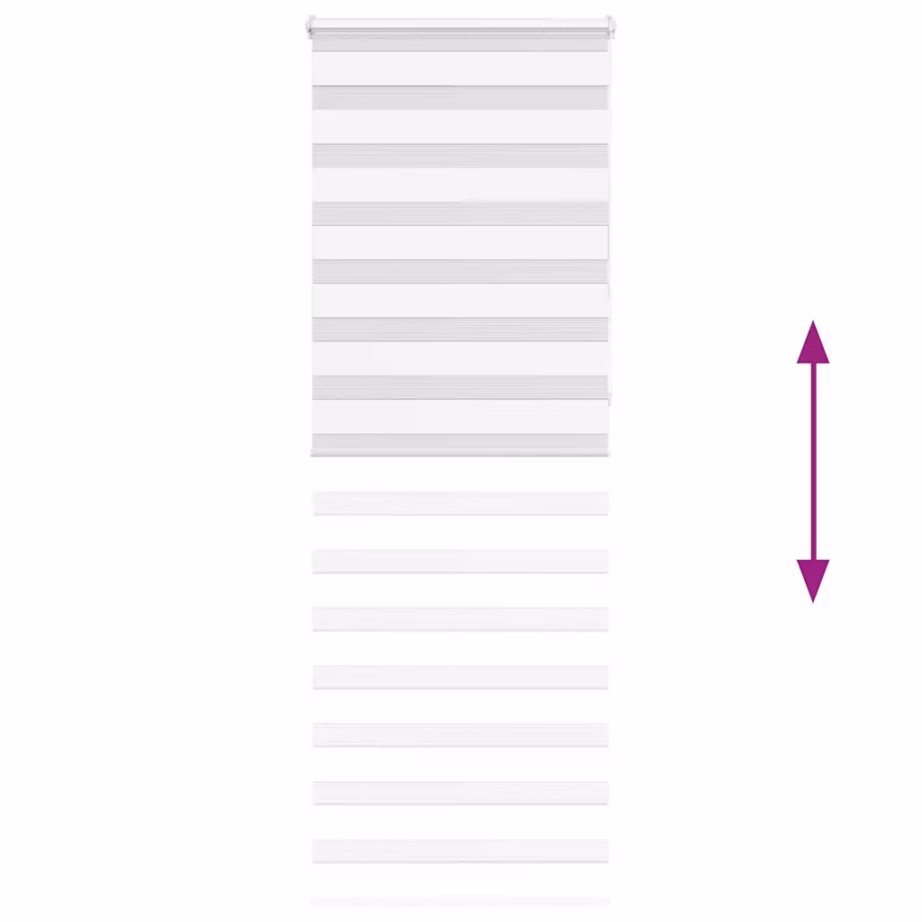 Valge päev-öö sebraruloo, 70 x 230 cm, polüester – 5