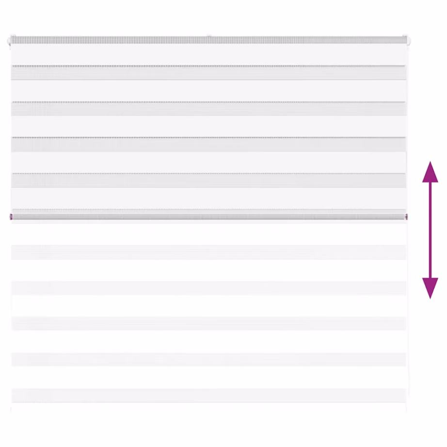 Triibuline päeva-öö ruloo, valge, 155 x 100 cm, kanga laius 150,9 cm, polüester – 5