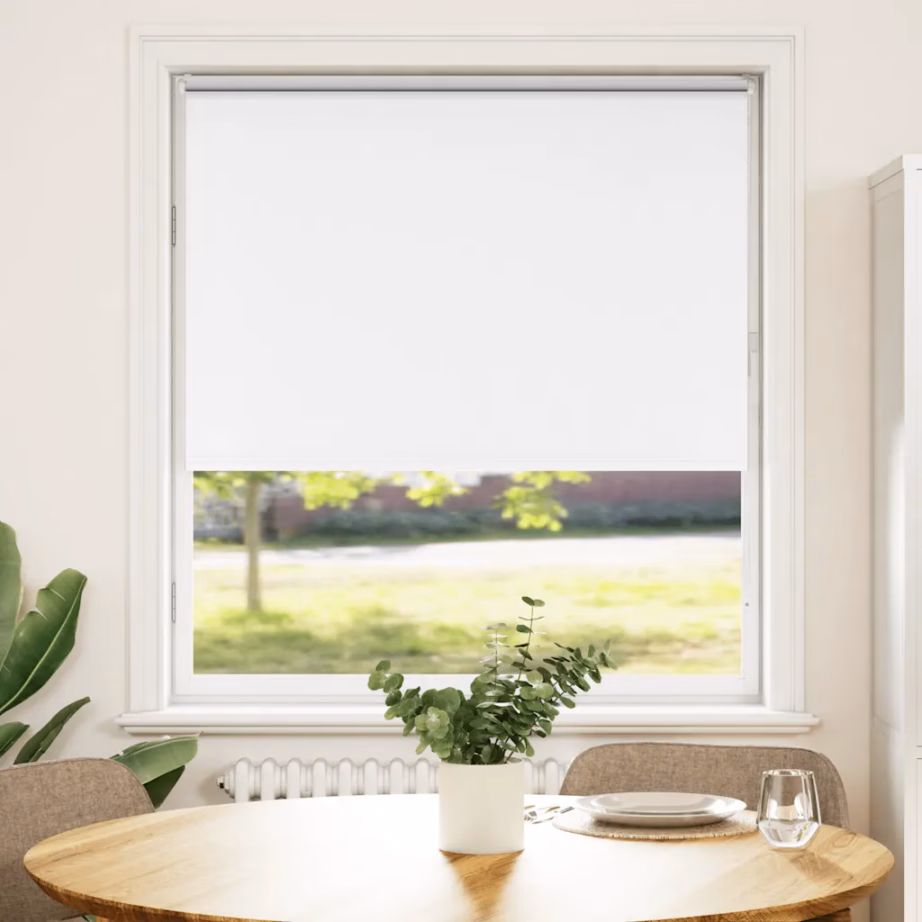 Valge pimendav ruloo kettmehhanismiga, 95 x 175 cm, kanga laius 90,7 cm, polüester – 2