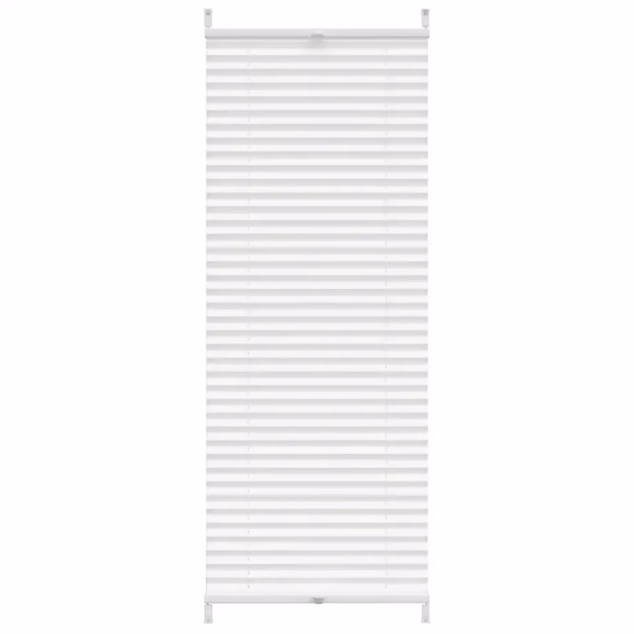 Valge plisseekardin klambrikinnitusega, kreppkangas, 50 x 150 cm – 2