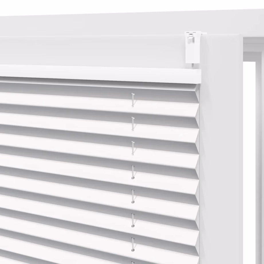 Valge plisseekardin klambrikinnitusega, kreppkangas, 50 x 150 cm – 7