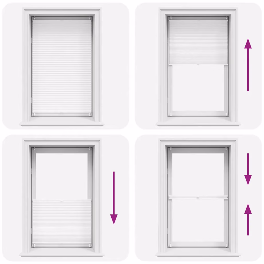 Valge plisseekardin klambrikinnitusega, 90 x 100 cm, kreppkangas – 6