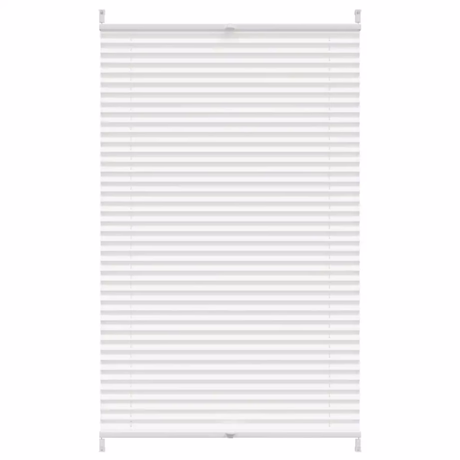 Valge plisseekardin klambrikinnitusega, 70 x 150 cm, 100% polüester, alumiiniumliistudega – 2