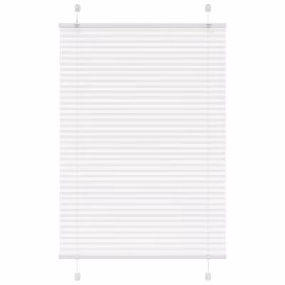 Plisseeritud ruloo privaatsuseks, valge, 100 x 100 cm, 100% polüester, kruvidega või kruvivabalt paigaldatav