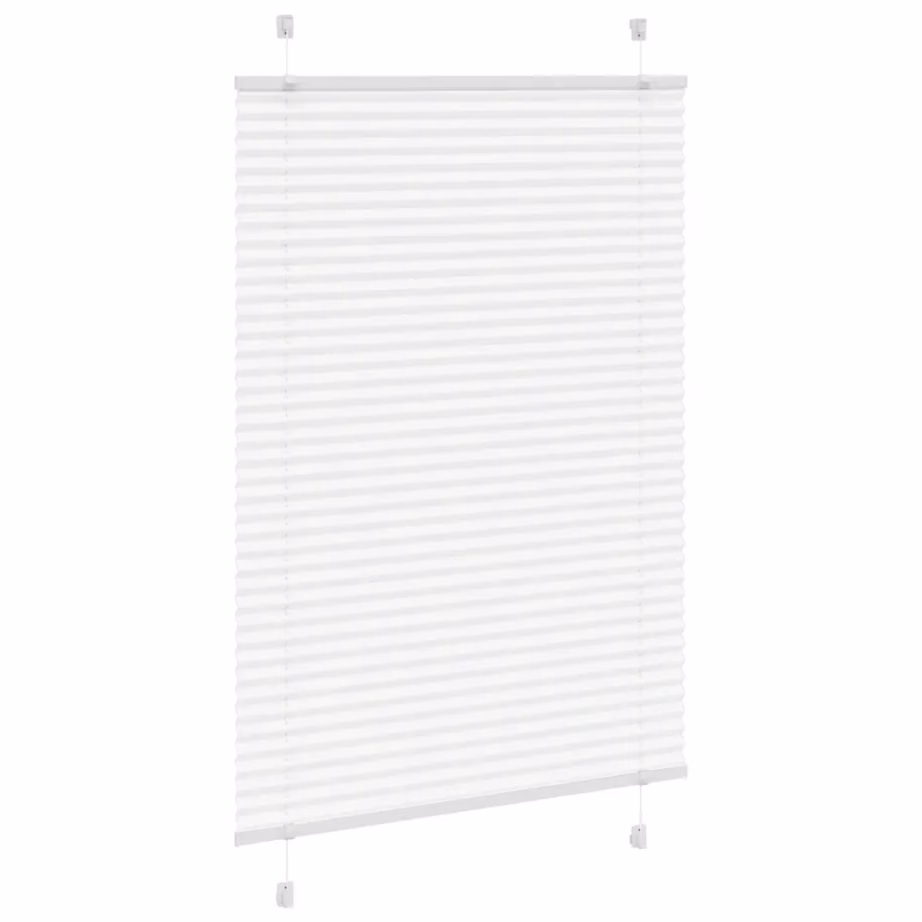 Plisseeritud ruloo privaatsuseks, valge, 100 x 100 cm, 100% polüester, kruvidega või kruvivabalt paigaldatav – 3