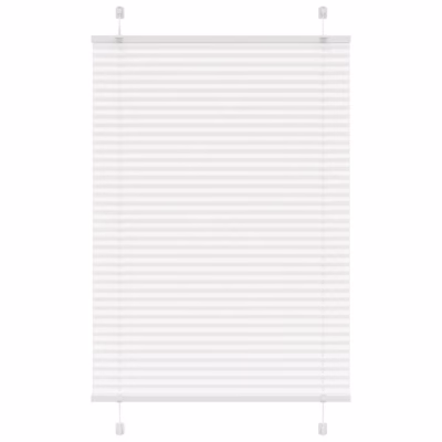 Plisseeritud ruloo valge, 100 x 150 cm, kanga laius 99,4 cm, 100% polüester