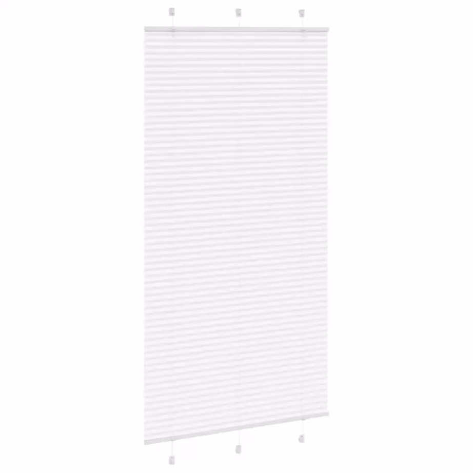 Valge plisseeritud ruloo, 110 x 200 cm, 100% polüester, kahe kinnitusega – 3