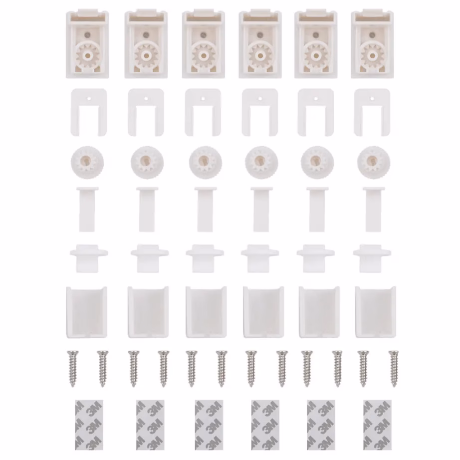 Valge plisseeritud ruloo privaatsuseks, 110 x 150 cm, puurimiseta paigaldusvõimalus – 12