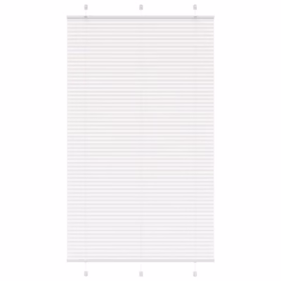 Valge plisseeritud ruloo, 120 x 200 cm, 100% polüester, kanga laius 119,4 cm