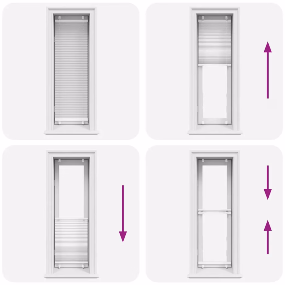 Plisseeritud ruloo privaatsuseks, valge, 40 x 100 cm, kanga laius 39,4 cm – 7