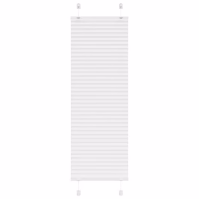 Valge plisseeritud ruloo privaatsuse ja päikesekaitseks, 45 x 150 cm