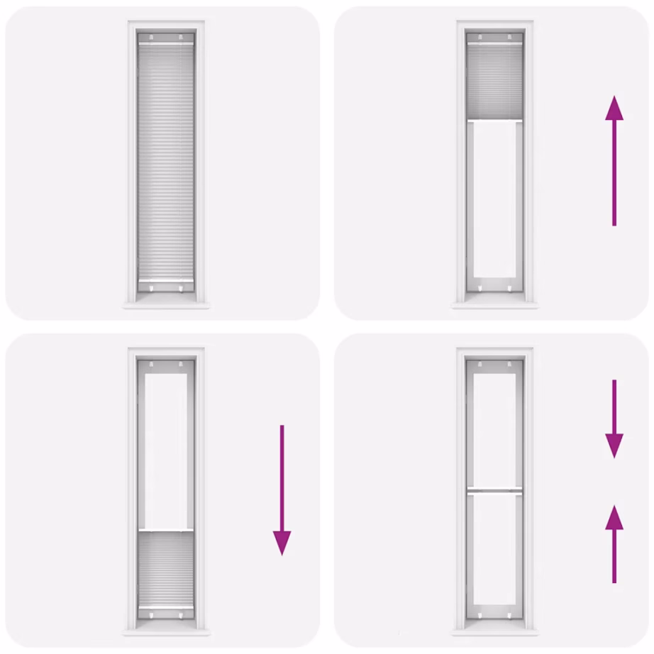 Plisseeritud ruloo privaatsuse ja päikesekaitsega, valge, 45 x 200 cm – 7