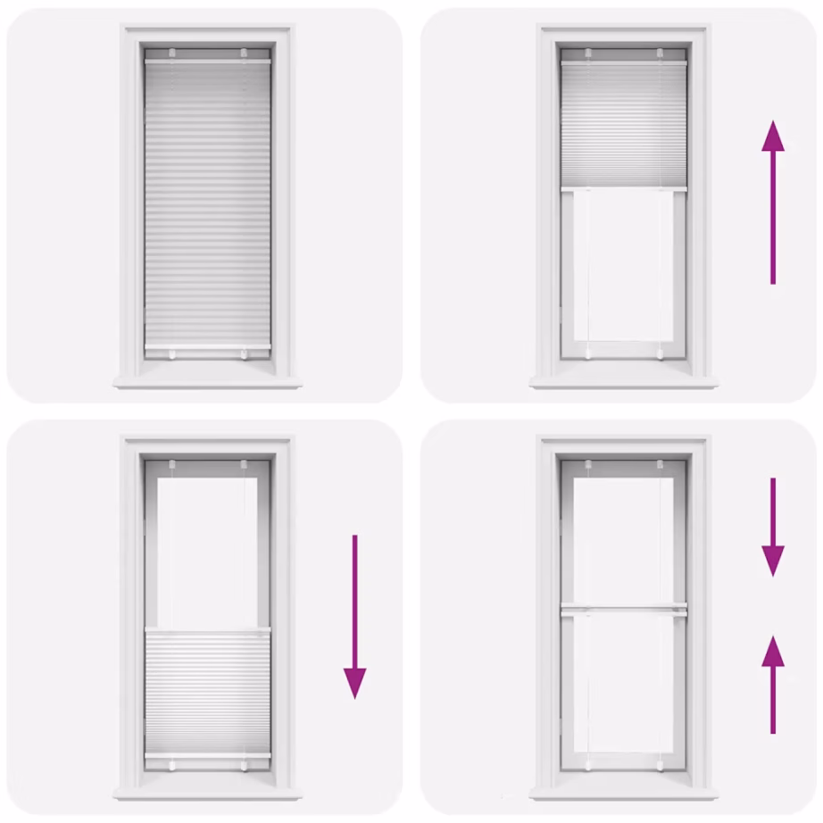 Valge plisseeritud ruloo aknale, 55 x 100 cm, kanga laius 54,4 cm – 7