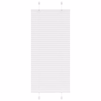 Valge plisseeritud ruloo, 65 x 100 cm, kanga laius 64,4 cm, 100% polüester