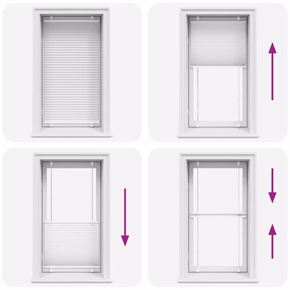 Plisseeritud ruloo, valge, 70 x 100 cm, 100% polüester, kahe paigaldusviisiga – 7