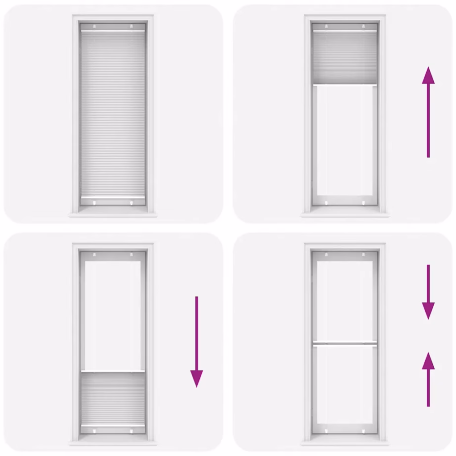 Plisseeritud aknaruloo privaatsuse ja päikesekaitsega, valge, 70 x 200 cm, kanga laius 69,4 cm – 8